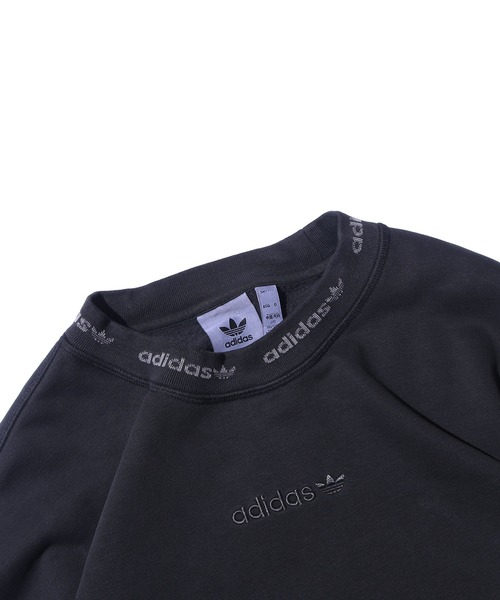 adidas（アディダス）の「adidas/アディダス DYED CREW クルースウェット ブランドロゴ 刺繍 後染め（スウェット・メンズ・チャコールグレー/ブラック・L/M/O）」の5枚目の写真