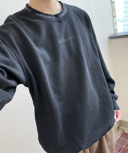 adidas（アディダス）の「adidas/アディダス DYED CREW クルースウェット ブランドロゴ 刺繍 後染め（スウェット・メンズ・チャコールグレー/ブラック・L/M/O）」の17枚目の写真