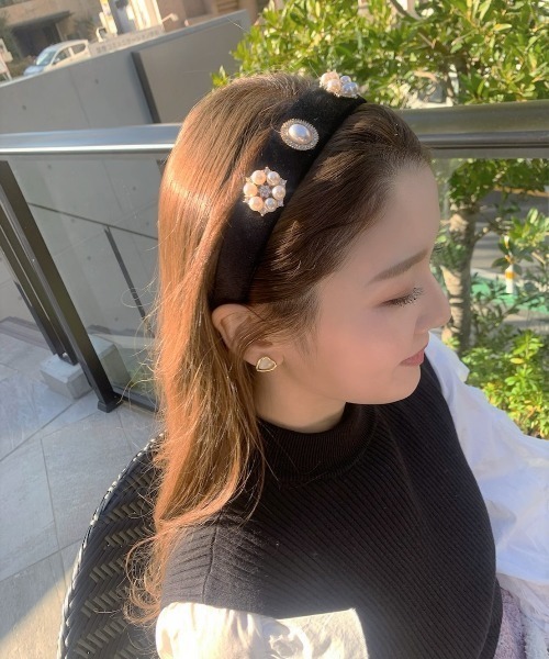 セール】パールビジューカチューシャ（カチューシャ）｜LAC-VERT