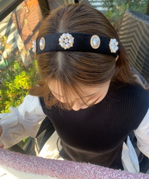 セール】パールビジューカチューシャ（カチューシャ）｜LAC-VERT
