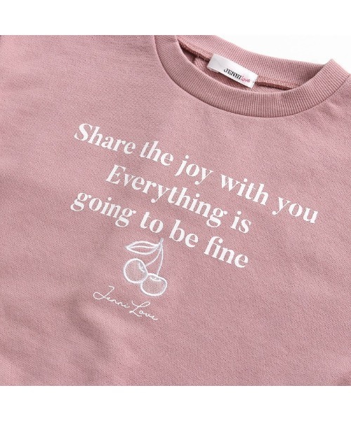 JENNI love（ジェニィラブ）の「レイヤード風ペプラムトレーナー（スウェット・キッズ・オフホワイト/ピンク/ミント・130cm/140cm/150cm/160cm）」の13枚目の写真