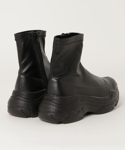 LOVEHUNTER（ラブハンター）の「LOVEHUNTER 厚底スニーカーライクストレッチブーツ（ブーツ・レディース・ブラック/ブラック系その他・LL/M/L/S）」の3枚目の写真