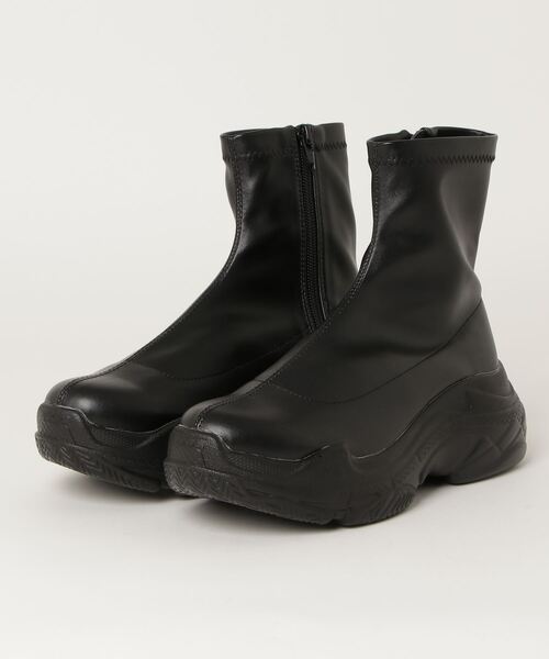 LOVEHUNTER（ラブハンター）の「LOVEHUNTER 厚底スニーカーライクストレッチブーツ（ブーツ・レディース・ブラック/ブラック系その他・LL/M/L/S）」の7枚目の写真