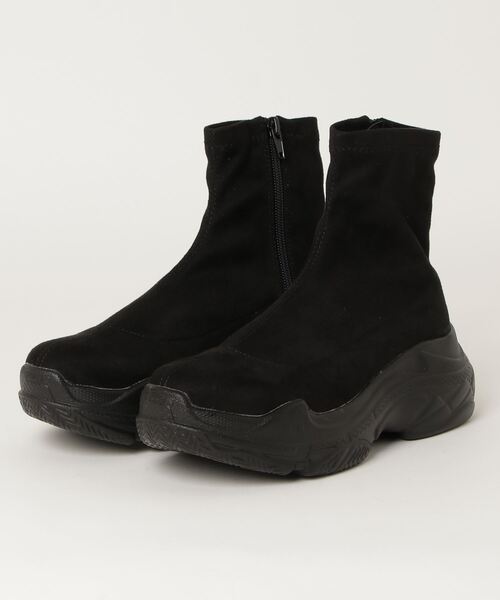 LOVEHUNTER（ラブハンター）の「LOVEHUNTER 厚底スニーカーライクストレッチブーツ（ブーツ・レディース・ブラック/ブラック系その他・LL/M/L/S）」の8枚目の写真