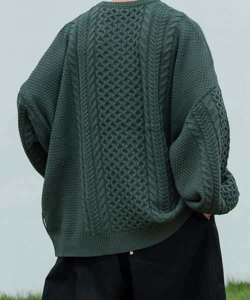 セール】ビッグフィッシャーマンニット（ニット/セーター）｜Perushu