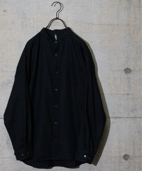 JOHN'S CLOSET(ジョンズクローゼット)の「【i】ネルバンドカラーシャツ(シャツ/ブラウス・メンズ・ブラック/ネイビー/ベージュ/ホワイト/その他・MEDIUM/X-LARGE/LARGE)」の1枚目の写真