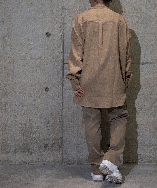 JOHN'S CLOSET(ジョンズクローゼット)の「【i】ネルバンドカラーシャツ(シャツ/ブラウス・メンズ・ブラック/ネイビー/ベージュ/ホワイト/その他・MEDIUM/X-LARGE/LARGE)」の14枚目の写真