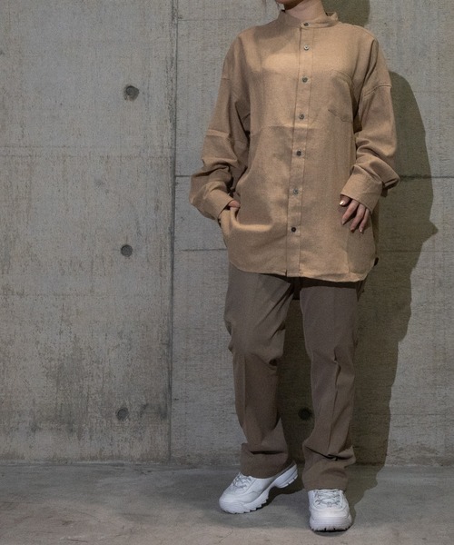 JOHN'S CLOSET(ジョンズクローゼット)の「【i】ネルバンドカラーシャツ(シャツ/ブラウス・メンズ・ブラック/ネイビー/ベージュ/ホワイト/その他・MEDIUM/X-LARGE/LARGE)」の12枚目の写真