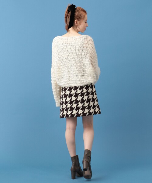 DEICY（デイシー）の「ハウンドトゥースミニスカート（スカート・レディース・ブラウン・1/0）」の4枚目の写真