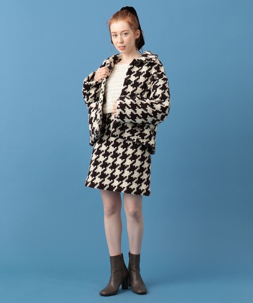 DEICY（デイシー）の「ハウンドトゥースミニスカート（スカート・レディース・ブラウン・1/0）」の9枚目の写真