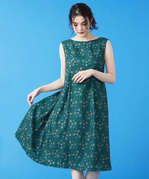 純正品 新品 Efusivo プリントワンピース ワンピース Jocomomola ホコモモラ のファッション 衝撃特価 Arenatheatre Net