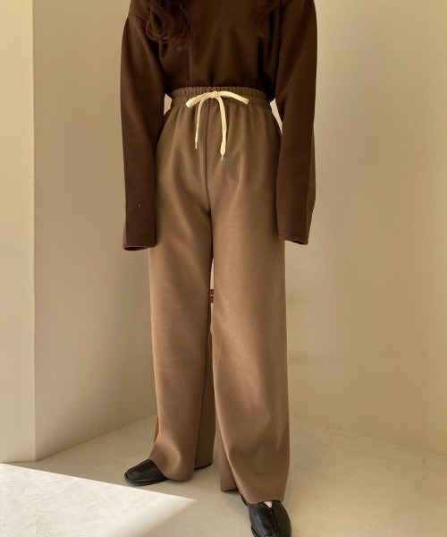 lawgy（ラウジー）の「cotton rafu pants（その他パンツ・レディース・ブラウン/アイボリー・FREE）」の11枚目の写真