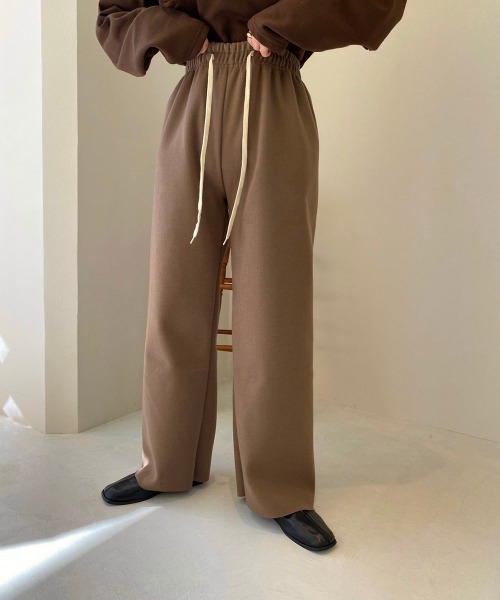 lawgy（ラウジー）の「cotton rafu pants（その他パンツ・レディース・ブラウン/アイボリー・FREE）」の10枚目の写真