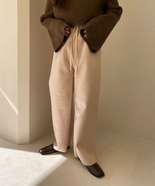 lawgy（ラウジー）の「cotton rafu pants（その他パンツ・レディース・ブラウン/アイボリー・FREE）」の16枚目の写真