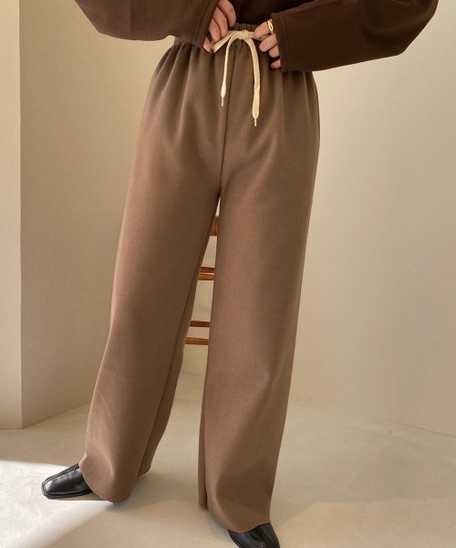 lawgy（ラウジー）の「cotton rafu pants（その他パンツ・レディース・ブラウン/アイボリー・FREE）」の13枚目の写真