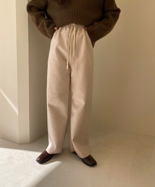 lawgy（ラウジー）の「cotton rafu pants（その他パンツ・レディース・ブラウン/アイボリー・FREE）」の19枚目の写真