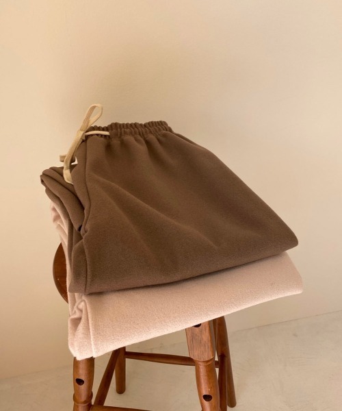 lawgy（ラウジー）の「cotton rafu pants（その他パンツ・レディース・ブラウン/アイボリー・FREE）」の7枚目の写真