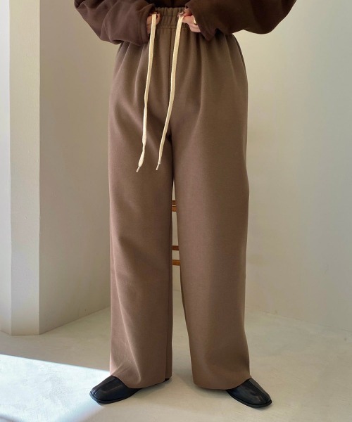 lawgy（ラウジー）の「cotton rafu pants（その他パンツ・レディース・ブラウン/アイボリー・FREE）」の8枚目の写真