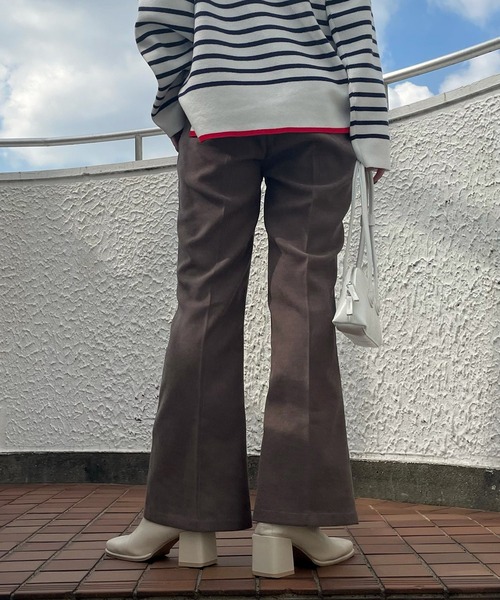 AS KNOW AS PINKY（アズノゥアズピンキー）の「イロフワリスラックスパンツ（スラックス・レディース・チャコールグレー/ブラック/オレンジ/ブルー/グリーン/モカ/キャメル・S/M/L）」の9枚目の写真