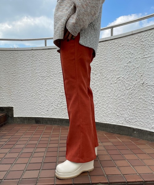 AS KNOW AS PINKY（アズノゥアズピンキー）の「イロフワリスラックスパンツ（スラックス・レディース・チャコールグレー/ブラック/オレンジ/ブルー/グリーン/モカ/キャメル・S/M/L）」の11枚目の写真