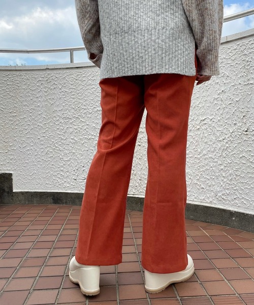 AS KNOW AS PINKY（アズノゥアズピンキー）の「イロフワリスラックスパンツ（スラックス・レディース・チャコールグレー/ブラック/オレンジ/ブルー/グリーン/モカ/キャメル・S/M/L）」の12枚目の写真