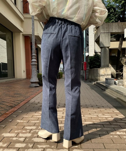 AS KNOW AS PINKY（アズノゥアズピンキー）の「イロフワリスラックスパンツ（スラックス・レディース・チャコールグレー/ブラック/オレンジ/ブルー/グリーン/モカ/キャメル・S/M/L）」の16枚目の写真