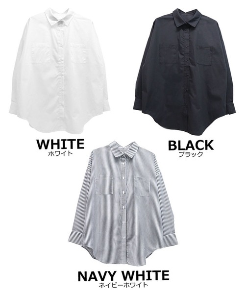 DONOBAN（ドノバン）の「DADDYシャツ（シャツ/ブラウス・レディース・ネイビー×ホワイト/ブラック/ホワイト・F）」の19枚目の写真