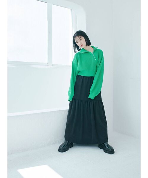 MURUA(ムルーア)の「【AOI】スイッチギャザーマキシスカート(スカート・レディース・ブラック/その他1・FREE)」の5枚目の写真