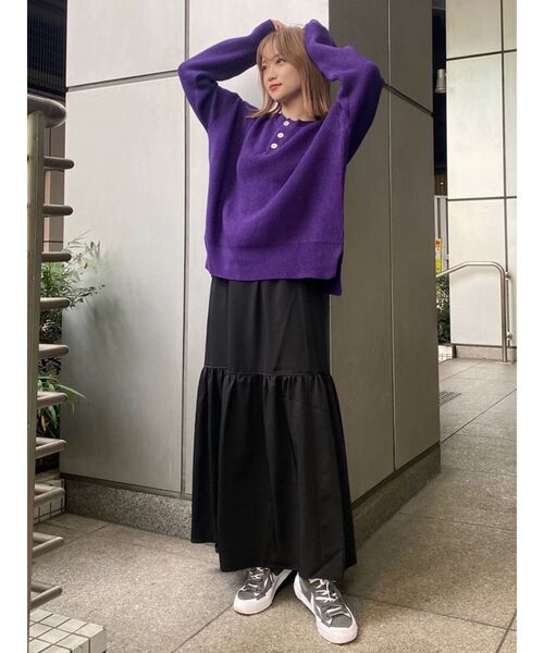 MURUA(ムルーア)の「【AOI】スイッチギャザーマキシスカート(スカート・レディース・ブラック/その他1・FREE)」の11枚目の写真