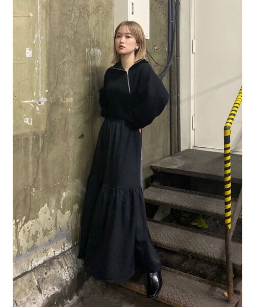 MURUA(ムルーア)の「【AOI】スイッチギャザーマキシスカート(スカート・レディース・ブラック/その他1・FREE)」の12枚目の写真