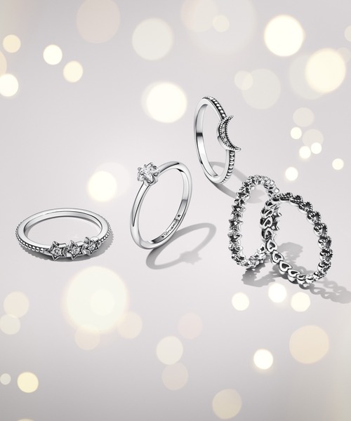 アシンメトリック スターズ リング(リング)|Pandora(パンドラ) アシンメトリック スターズ リング(リング)|Pandora(パンドラ)