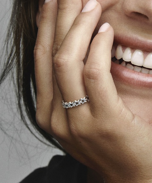 アシンメトリック スターズ リング(リング)|Pandora(パンドラ) アシンメトリック スターズ リング(リング)|Pandora(パンドラ)