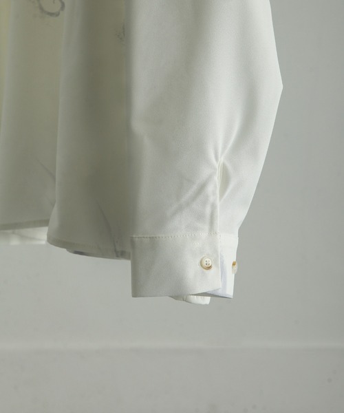 NILWAY（ニルウェイ）の「-Lily- Highest Decin Oversize Shirts/花柄オープンカラーシャツ（シャツ/ブラウス・メンズ・ブラック×レッド/ホワイト×ブラック/グレー系/ホワイト×パープル/ブルー系/ブラック×ホワイト・MEDIUM/SMALL/LARGE）」の18枚目の写真