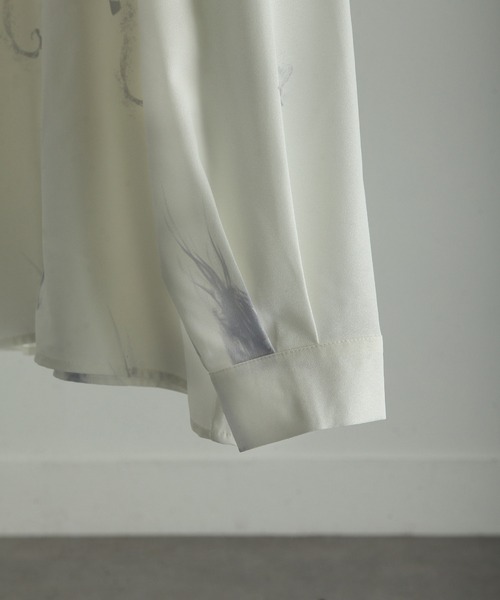 NILWAY（ニルウェイ）の「-Lily- Highest Decin Oversize Shirts/花柄オープンカラーシャツ（シャツ/ブラウス・メンズ・ブラック×レッド/ホワイト×ブラック/グレー系/ホワイト×パープル/ブルー系/ブラック×ホワイト・MEDIUM/SMALL/LARGE）」の19枚目の写真