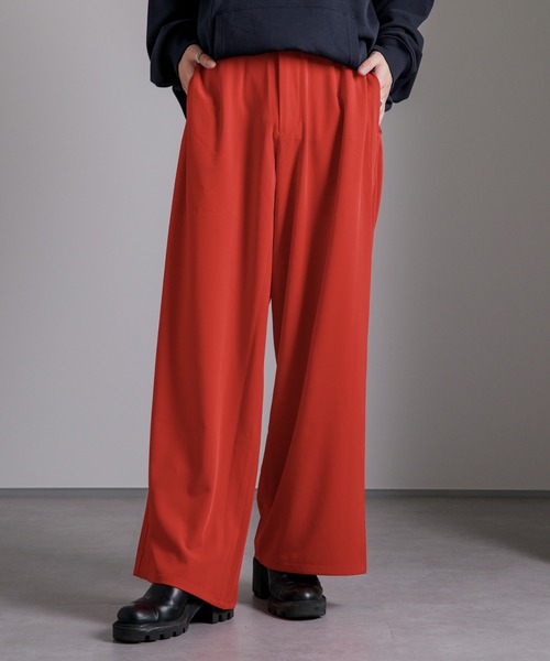 Adoon plain（アドーンプレーン）の「【Adoon plain】ワイドスラックス（スラックス・メンズ・レッド/オフホワイト/サックスブルー・SMALL/MEDIUM/LARGE）」の3枚目の写真