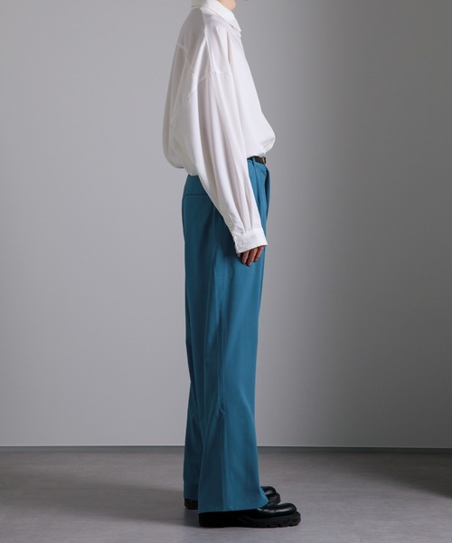 Adoon plain（アドーンプレーン）の「【Adoon plain】ワイドスラックス（スラックス・メンズ・レッド/オフホワイト/サックスブルー・SMALL/MEDIUM/LARGE）」の8枚目の写真