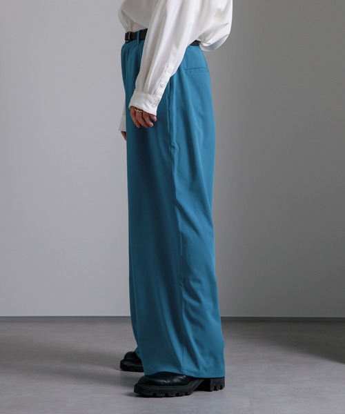 Adoon plain（アドーンプレーン）の「【Adoon plain】ワイドスラックス（スラックス・メンズ・レッド/オフホワイト/サックスブルー・SMALL/MEDIUM/LARGE）」の12枚目の写真