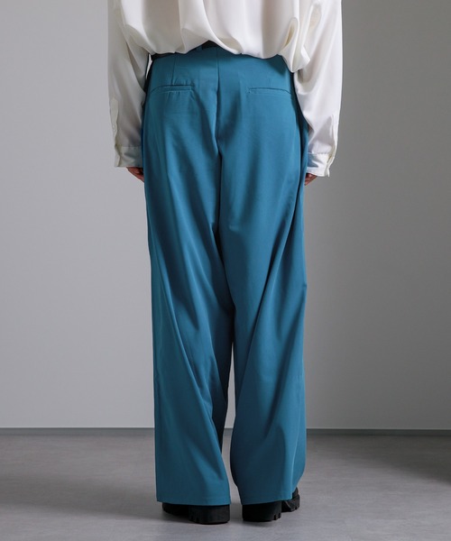 Adoon plain（アドーンプレーン）の「【Adoon plain】ワイドスラックス（スラックス・メンズ・レッド/オフホワイト/サックスブルー・SMALL/MEDIUM/LARGE）」の19枚目の写真