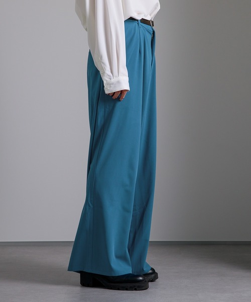 Adoon plain（アドーンプレーン）の「【Adoon plain】ワイドスラックス（スラックス・メンズ・レッド/オフホワイト/サックスブルー・SMALL/MEDIUM/LARGE）」の5枚目の写真