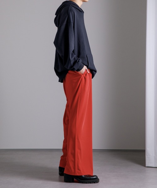 Adoon plain（アドーンプレーン）の「【Adoon plain】ワイドスラックス（スラックス・メンズ・レッド/オフホワイト/サックスブルー・SMALL/MEDIUM/LARGE）」の13枚目の写真