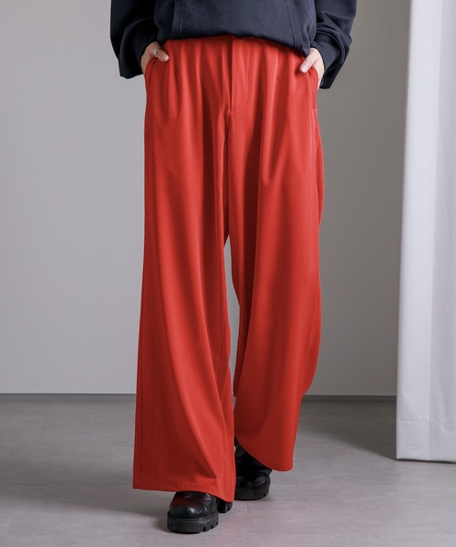 Adoon plain（アドーンプレーン）の「【Adoon plain】ワイドスラックス（スラックス・メンズ・レッド/オフホワイト/サックスブルー・SMALL/MEDIUM/LARGE）」の6枚目の写真