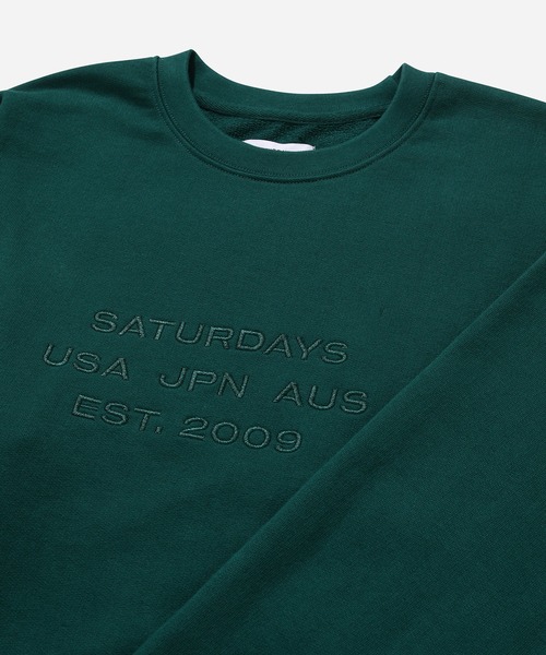 Saturdays NYC(サタデーズ ニューヨークシティ )の「Essex International Crew(スウェット・レディース・グリーン/ブルー/ブラック・S/M/X-SMALL/L)」の8枚目の写真