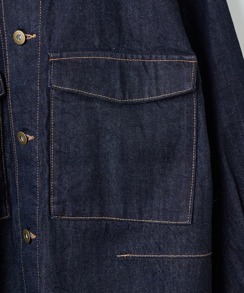CIAOPANIC（チャオパニック）の「デニムワークジャケット（デニムジャケット・レディース・インディゴブルー/ブルー・FREE）」の3枚目の写真