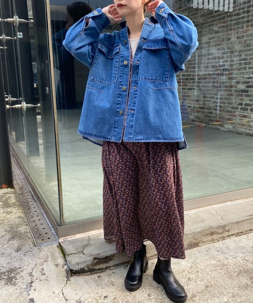 CIAOPANIC（チャオパニック）の「デニムワークジャケット（デニムジャケット・レディース・インディゴブルー/ブルー・FREE）」の18枚目の写真