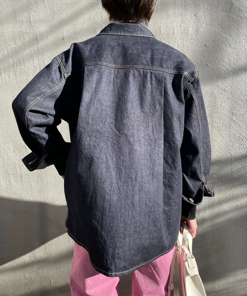 CIAOPANIC（チャオパニック）の「デニムワークジャケット（デニムジャケット・レディース・インディゴブルー/ブルー・FREE）」の13枚目の写真