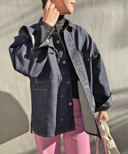 CIAOPANIC（チャオパニック）の「デニムワークジャケット（デニムジャケット・レディース・インディゴブルー/ブルー・FREE）」の21枚目の写真