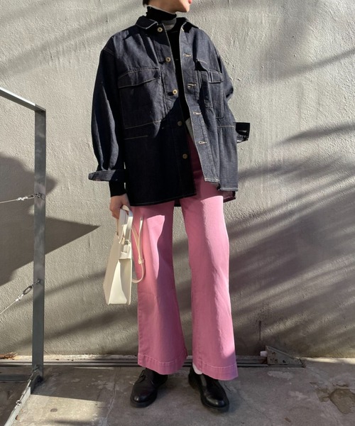 CIAOPANIC（チャオパニック）の「デニムワークジャケット（デニムジャケット・レディース・インディゴブルー/ブルー・FREE）」の12枚目の写真