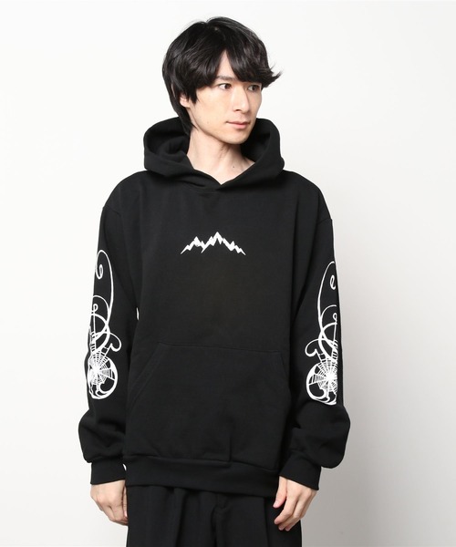 AFIELD OUT（アフィールドアウト）の「SPIDERWEB HOODIE（パーカー・メンズ・サンドベージュ/ブラック・XL/L/M）」の4枚目の写真