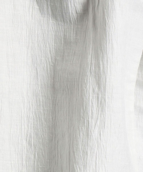 HIDEAWAYS NICOLE（ハイダウェイニコル）の「先染めリネンワッシャーシャツ（シャツ/ブラウス・メンズ・グレー系その他/オフホワイト/ネイビー・LARGE/X-LARGE/MEDIUM）」の5枚目の写真