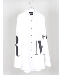 semantic design | セマンティックデザイン/semantic design ビッグロゴ 長袖ルーズ ロングシャツ(シャツ/ブラウス)